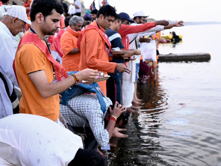 Sacred moments of Uttarvahini Narmada Parikrama